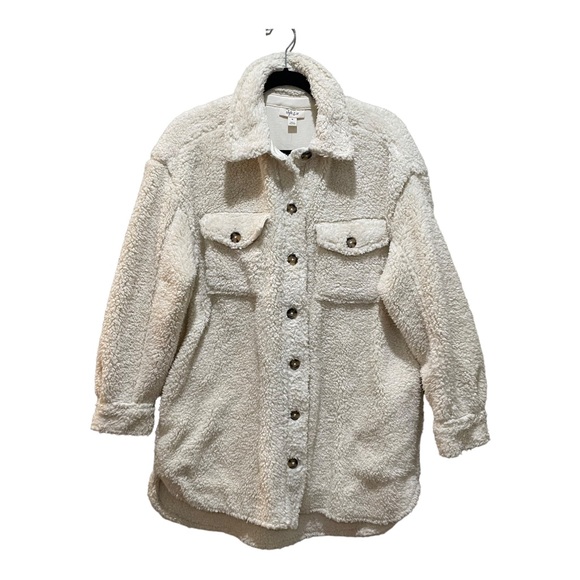 Style & Co. Jackets & Blazers - Style & Co Sherpa Jacket Natural Ivory Size Medium